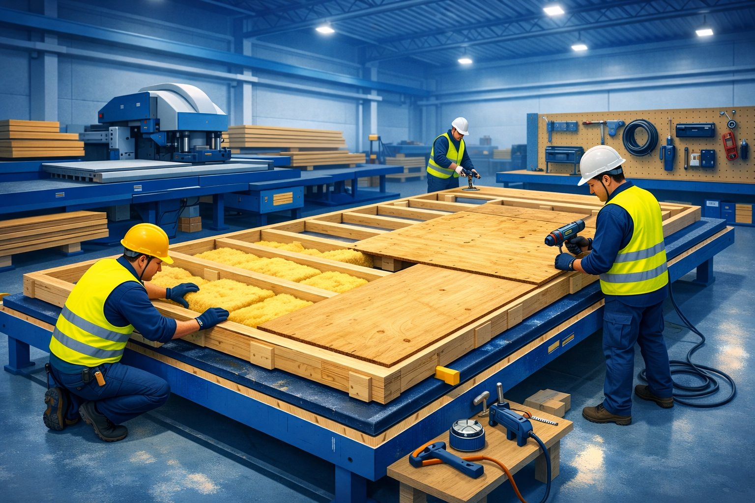 Timber panel house